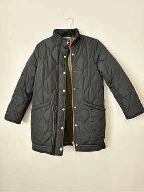 J.Crew Signature Puffer PrimaLoft Quilted Coat Black XS